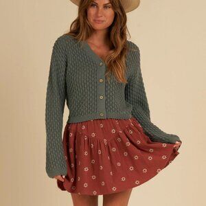 NWT - Rylee +Cru Sparrow skirt embroidery Daisy